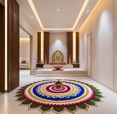 a modular kitchen with