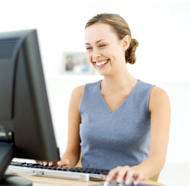 woman booking online