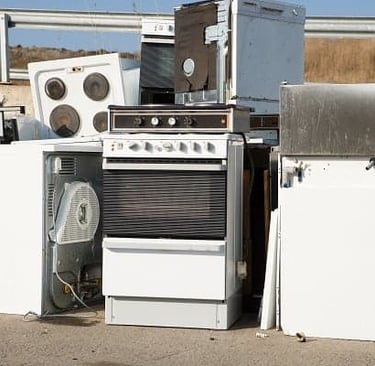 old appliances that have been removed