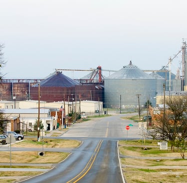 grain silos located in Prosper, TX