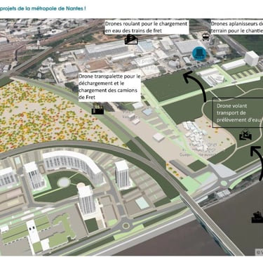 Exemple d'usage de drones dans une usine de traitement des eaux