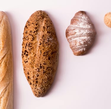 différentes variétés de pain sans gluten