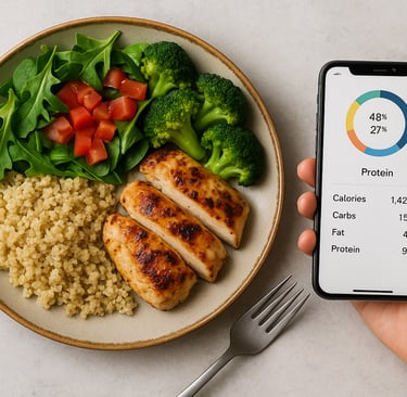 Assiette qui représente un repas flexitarien équilibré