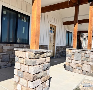 Stone Veneer Columns