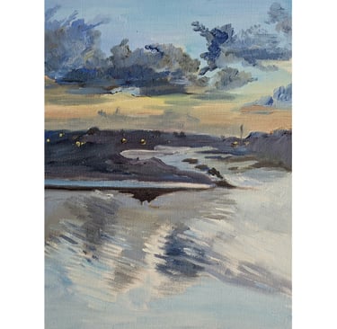 Refelections in the river at sunset