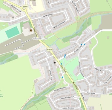 Map of maddiston now