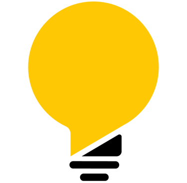 Speech Bubble Inside Lightbulb Icon