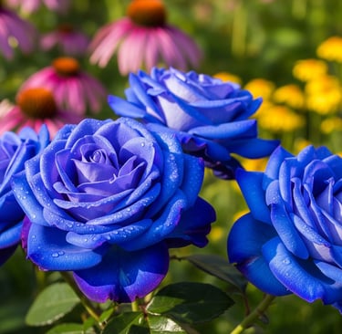 beautiful blue roses
