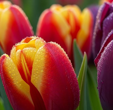 a bunch of flowers that are in a field