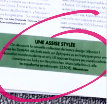 Elle Magazine article sur Liliboard