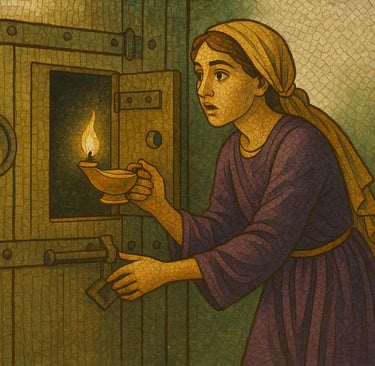 The young slave girl Rhoda in Acts 12 ascends beyond the other characters in his display of faith.