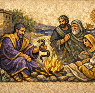 Paul encounters the Maltese and their benefaction.