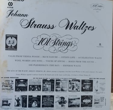 a record album cover of john strauss's album