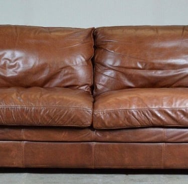 brown modern Italian leather couch