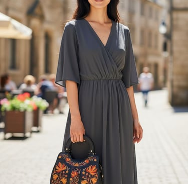 handmade embroidered leather bag