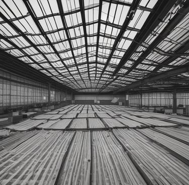 A historic building is under renovation with bright yellow scaffolding on the facade. The building is set against a backdrop of modern high-rise structures. A crane is visible above, indicating ongoing construction work in the area.