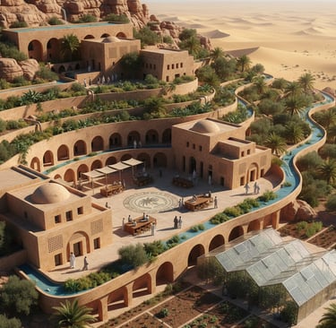 The Saharan University: A stunning architectural image of the Saharan Agricultural University, its buildings 