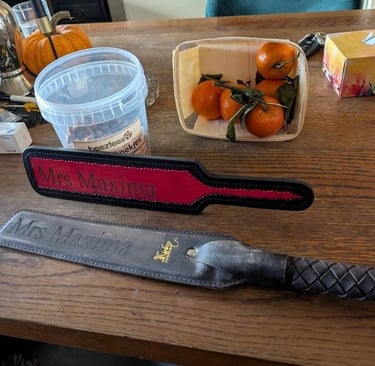 paddles on a table