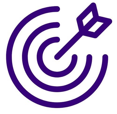 ícono de flecha, objetivo, visión Legathea