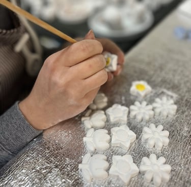 Oggetti artigianali in polvere di marmo