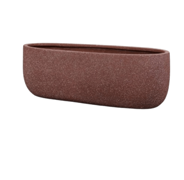 a brown potted planter with a brown potted planter