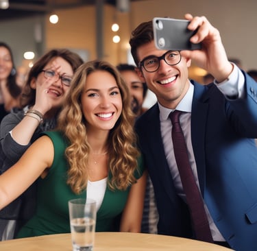 A vibrant networking event with diverse professionals engaging.