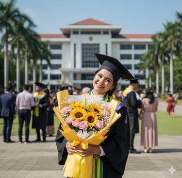 karangan bunga wisuda Malang