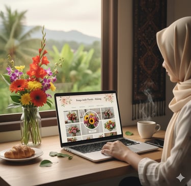 cara pesan karangan bunga Malang