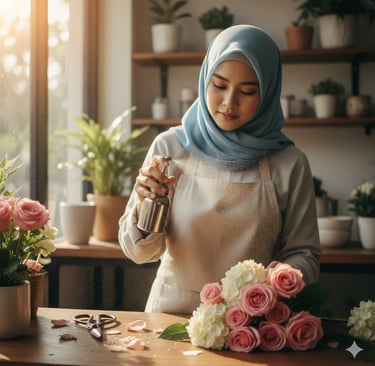 merawat bunga Malang