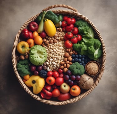 A vibrant display of organic health care products for men.