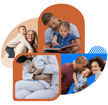 Parents Side – moments tendres entre parents et enfants, symbole de bienveillance et de soutien.