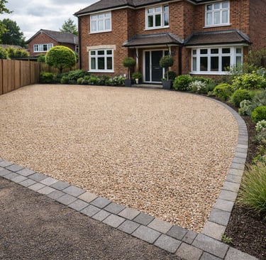 Block paving and gravel driveway installation in Leeds by Home Fresh Renovations