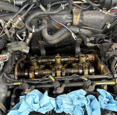 Rear valve cover gasket off on a nissan maxima