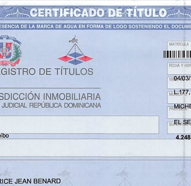 Acheter un terrain en République Dominicaine - Titulo