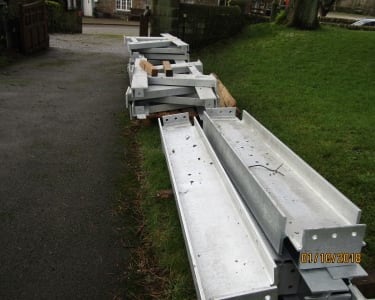 Bell frame arrives at church