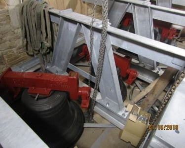 Frame with bells during fitting 2