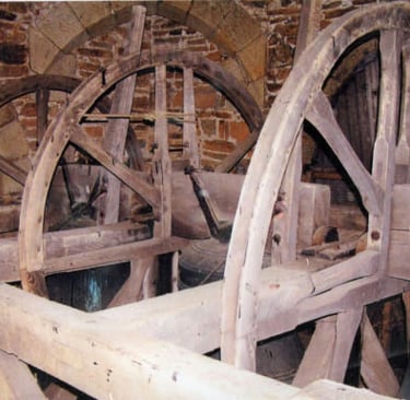 Bell frame before removal