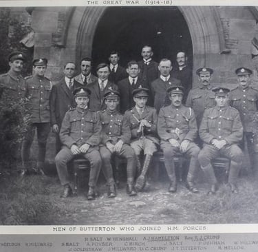 Butterton men of World War 1