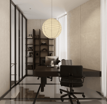 Bespoke residential workspace Dubai Marina apartment