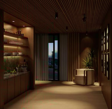Contemporary hallway cabinetry interior Dubai