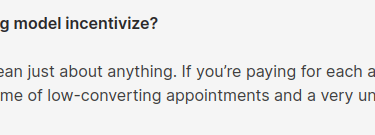 Screenshot of a passage in the article, B2B Appointment Setting Costs & Pricing Models Explained