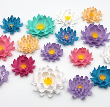 Décors fleurs en papier