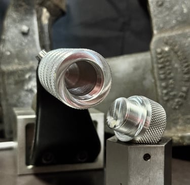 Raw metal container with cap off