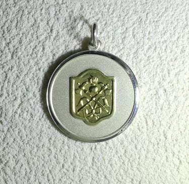 Medalla en plata y oro fabricada para bomberos de PFA