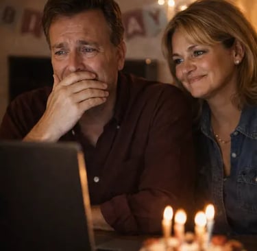 Geschenk Übergabe an deine Liebsten