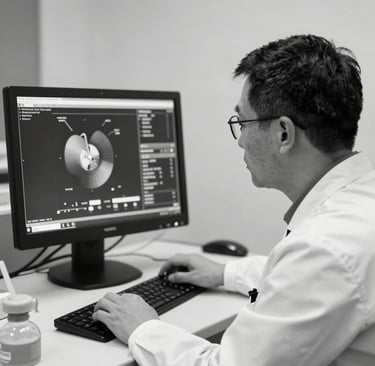 person in green shirt wearing white mask