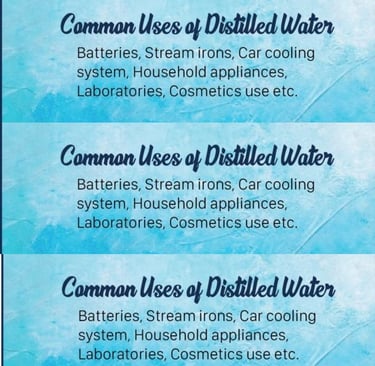 uses of distilled water