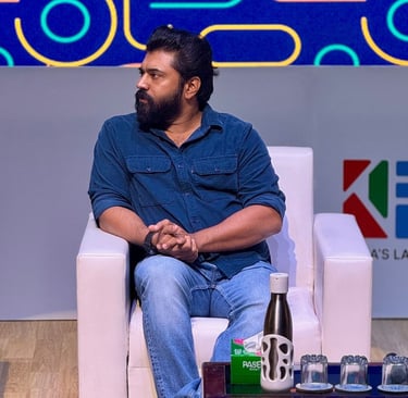 Actor nivin pauly with liquisip at Kerala Innovation Festival 2025  by kerala startup mission