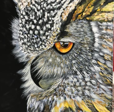 a painting of a owl 