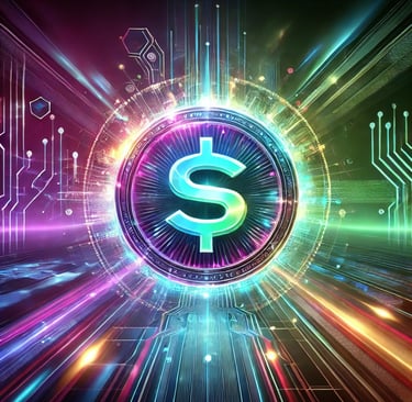 a cryptocoin with a dollar sign on it